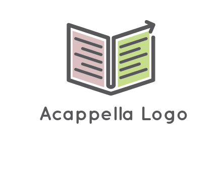 book with line arrow icon