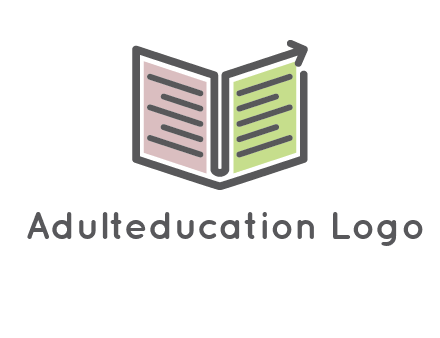 book with line arrow icon