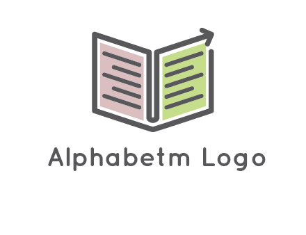book with line arrow icon