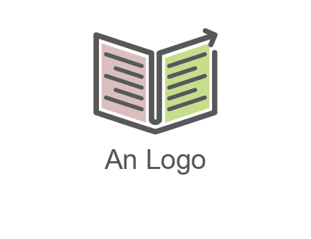 book with line arrow icon