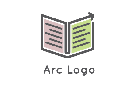 book with line arrow icon