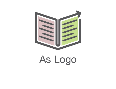 book with line arrow icon