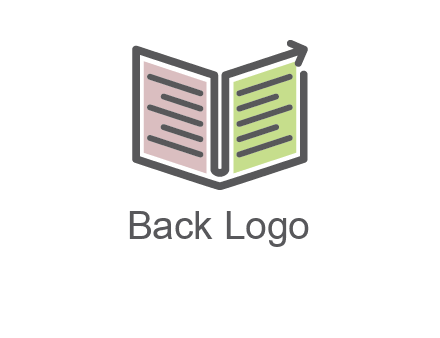 book with line arrow icon