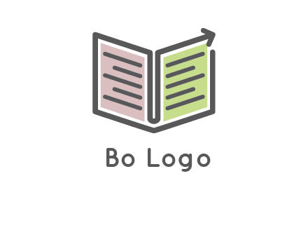 book with line arrow icon