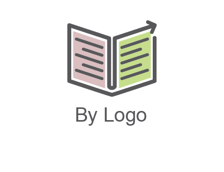 book with line arrow icon