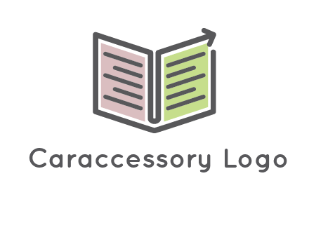 book with line arrow icon