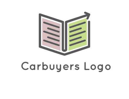book with line arrow icon
