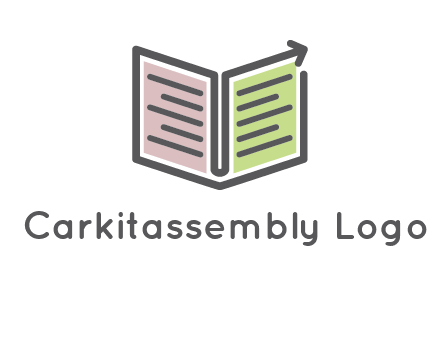 book with line arrow icon