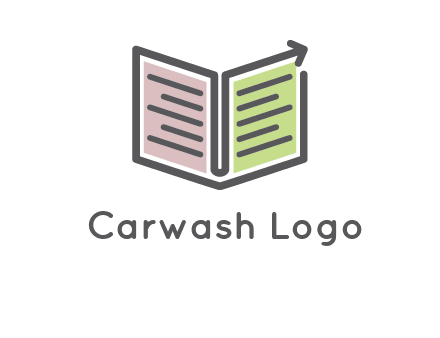 book with line arrow icon