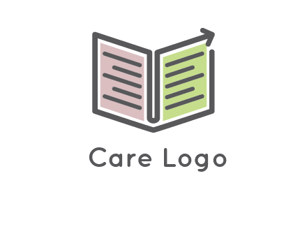 book with line arrow icon