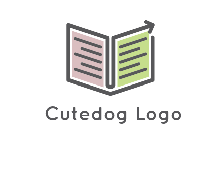 book with line arrow icon