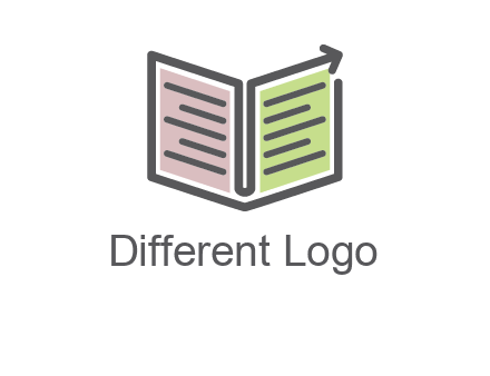 book with line arrow icon