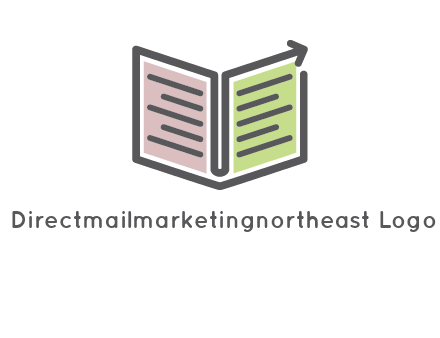 book with line arrow icon