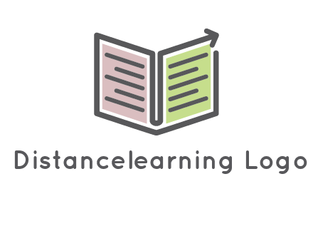 book with line arrow icon