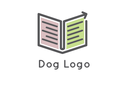 book with line arrow icon