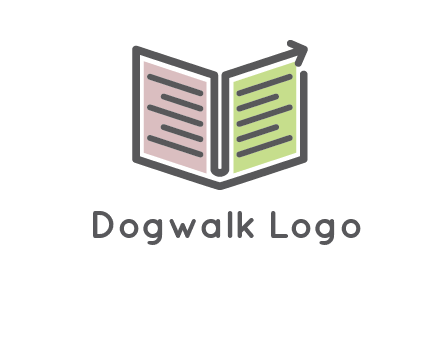book with line arrow icon