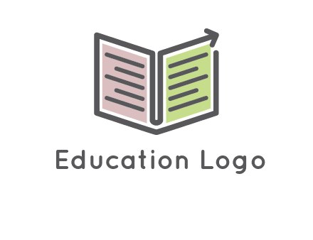 book with line arrow icon