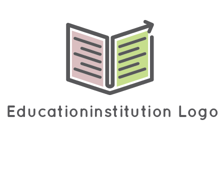 book with line arrow icon