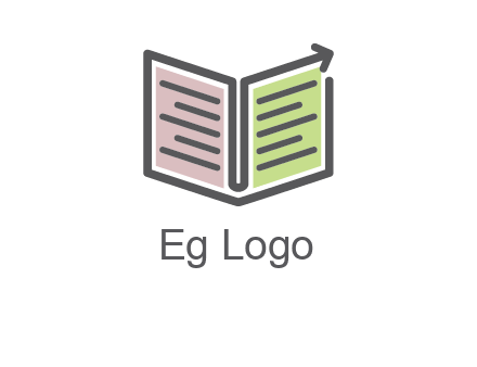 book with line arrow icon