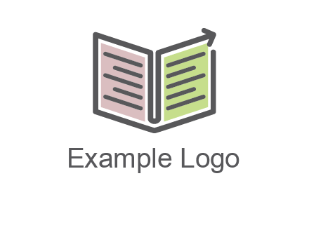 book with line arrow icon