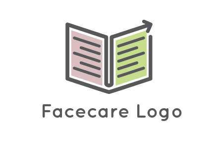book with line arrow icon