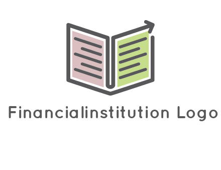 book with line arrow icon