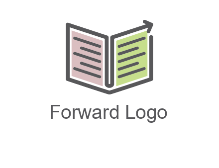 book with line arrow icon