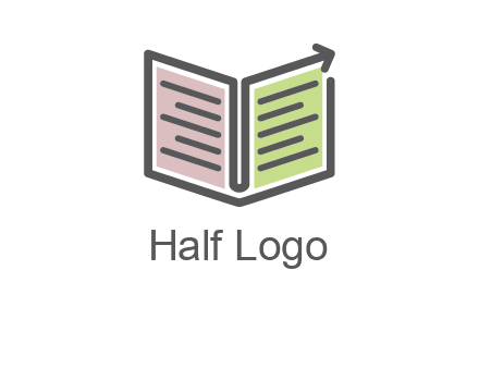 book with line arrow icon