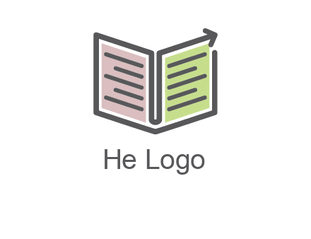 book with line arrow icon