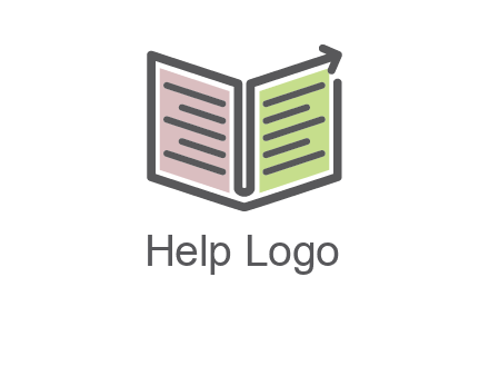 book with line arrow icon