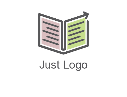 book with line arrow icon