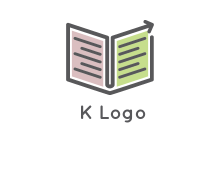 book with line arrow icon