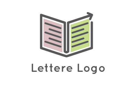 book with line arrow icon