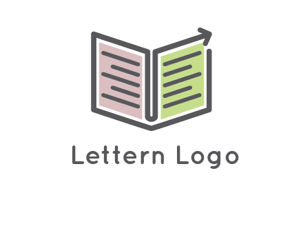 book with line arrow icon