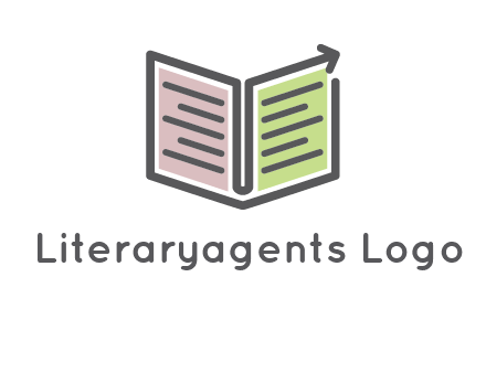 book with line arrow icon