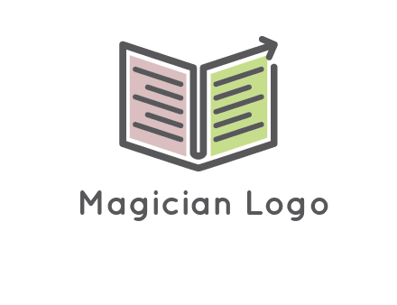 book with line arrow icon