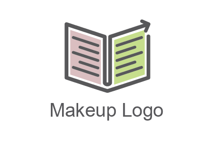 book with line arrow icon