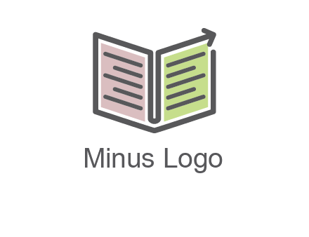 book with line arrow icon