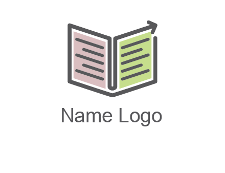 book with line arrow icon