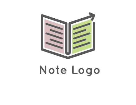 book with line arrow icon