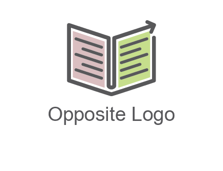 book with line arrow icon