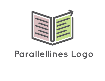 book with line arrow icon