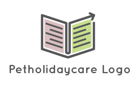 book with line arrow icon