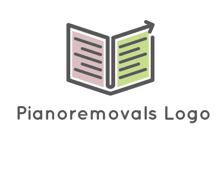 book with line arrow icon