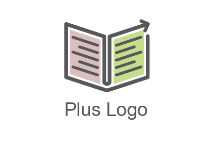 book with line arrow icon