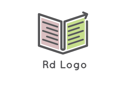 book with line arrow icon