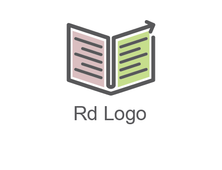 book with line arrow icon