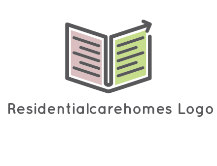book with line arrow icon