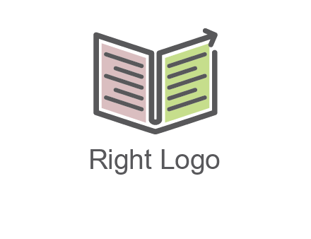 book with line arrow icon