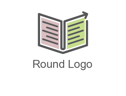 book with line arrow icon